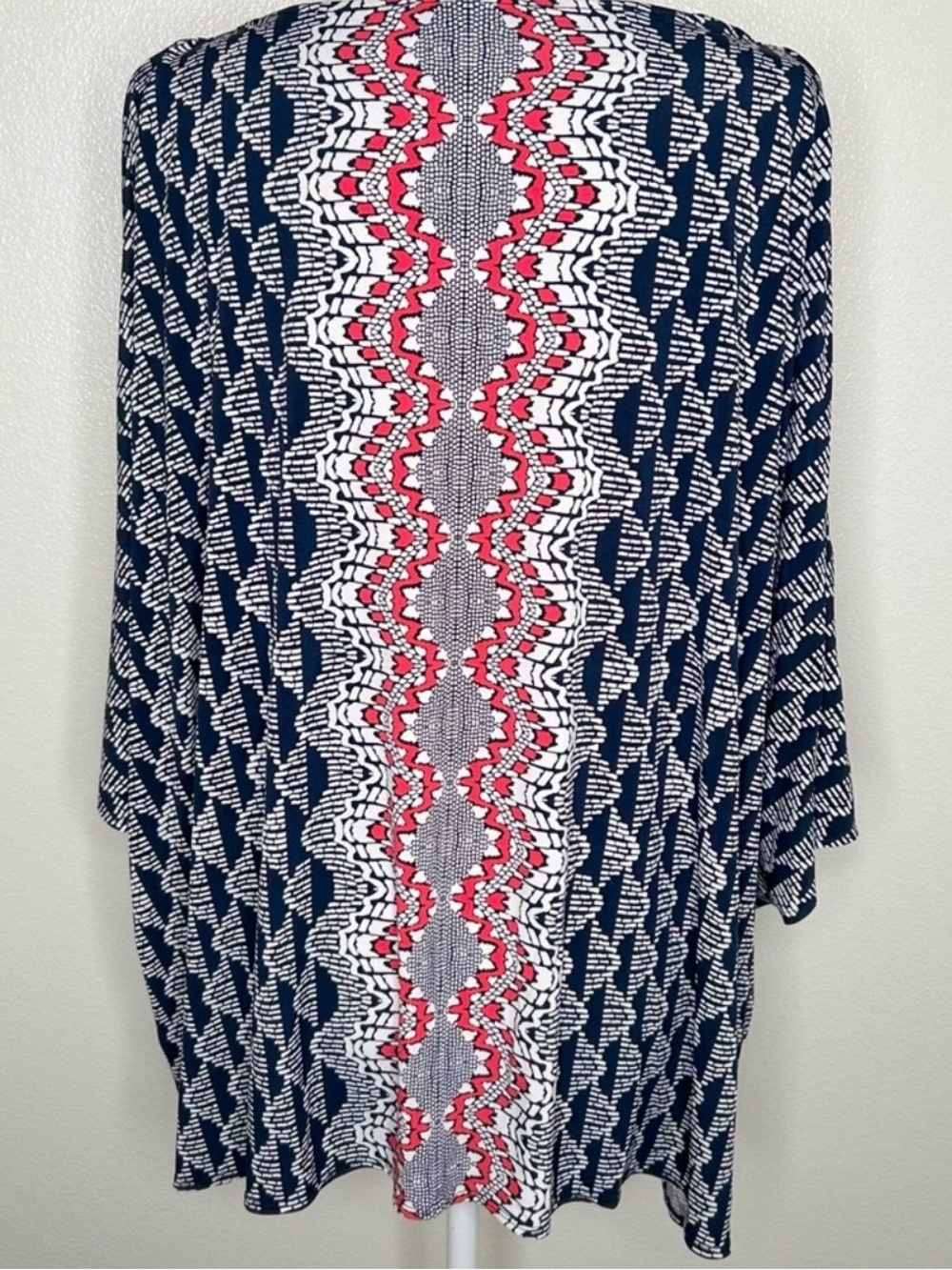 Alfani Navy Top with Red & White Center Panel - Picture 6 of 8